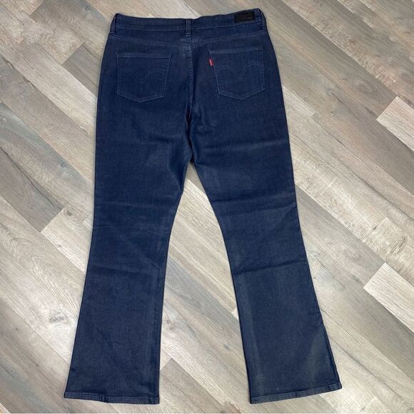 Levi’s Mid Rise Bootcut Skinny Jeans Oil Rubbed Blue 16M 33x32 - Picture 4 of 14